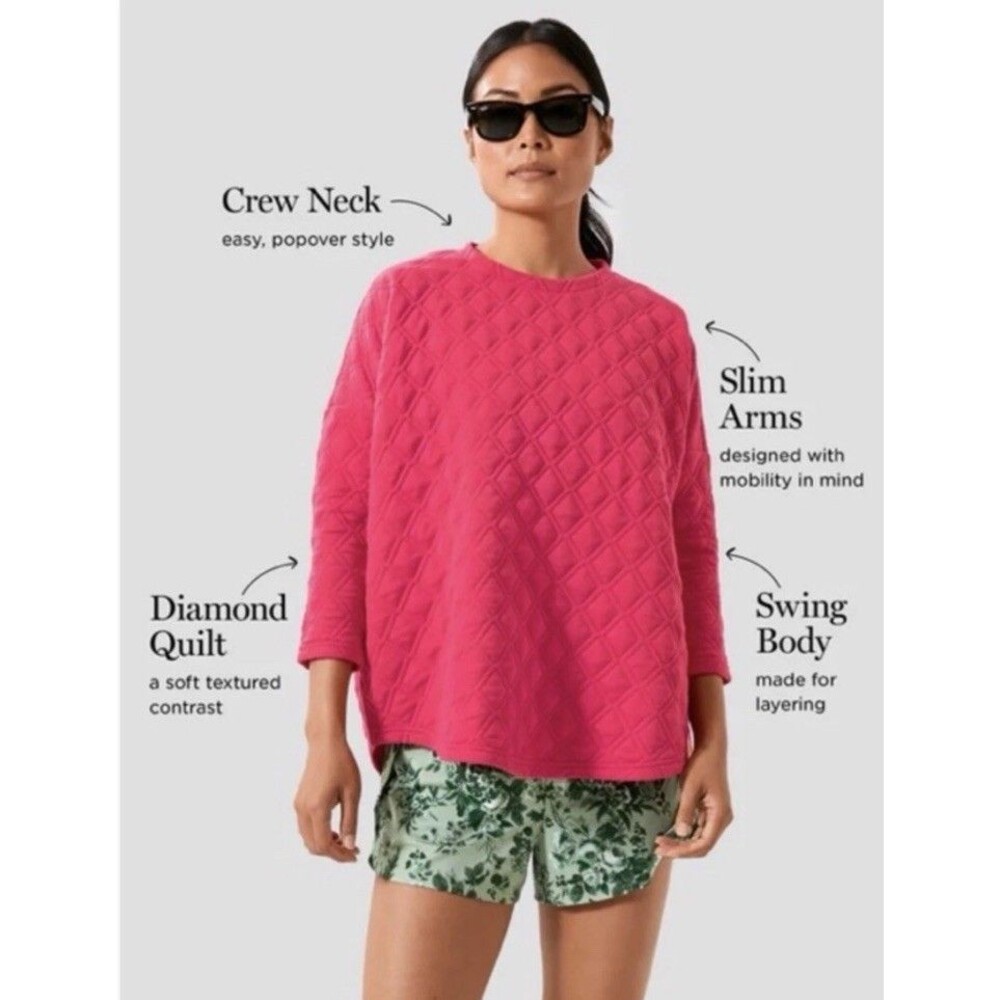 TUCKERNUCK Sport Women's Shirt Top Azalea Alley Red Quilted Size XS/S